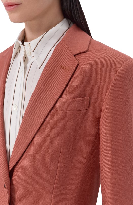 Льняной жакет Brunello Cucinelli MH5277519 Оранжевый  MH5277519 Фото 5