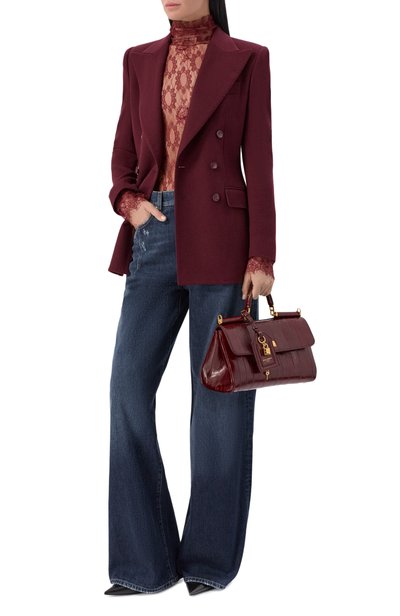 Сумка my sicily из кожи миксины DOLCE & GABBANA бордового цвета по цене 478000 руб., арт. BB7782/B8291, фото 3 Сумка my sicily из кожи миксины DOLCE & GABBANA, арт. BB7782/B8291, фото 3