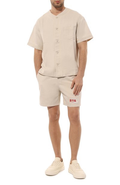 Шорты из хлопка и льна RTA, арт. MS23W440-B1328NATRL, фото 2