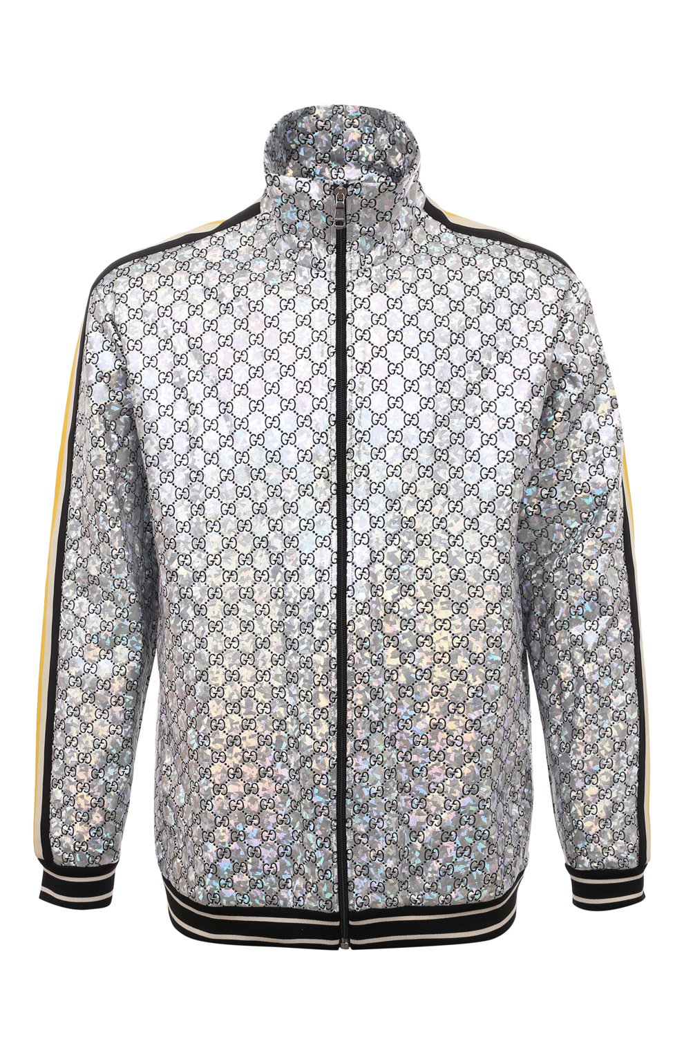 Бомбер GUCCI серебряного цвета по цене 230400 руб., арт. 546898 XJADL, фото 1 Бомбер GUCCI, арт. 546898 XJADL, фото 1