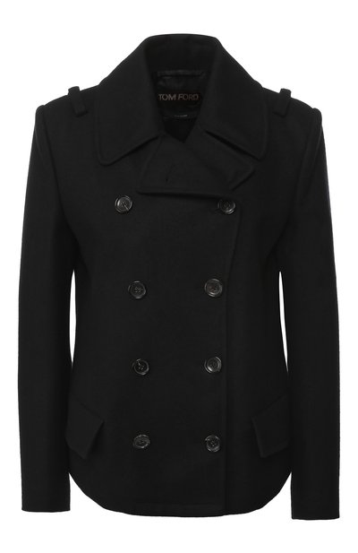 Женское укороченное двубортное шерстяное пальто TOM FORD, арт. CS0360/T11106