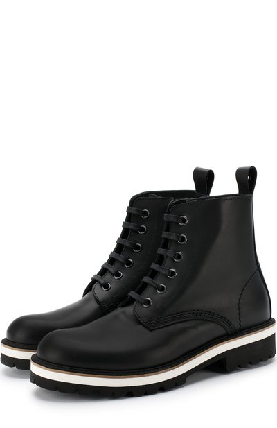 Кожаные ботинки на контрастной подошве DSQUARED2, арт. 54261/28-35, фото 1