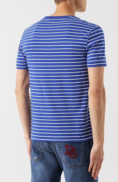 Хлопковая футболка в полоску POLO RALPH LAUREN, арт. 710671463, фото 4