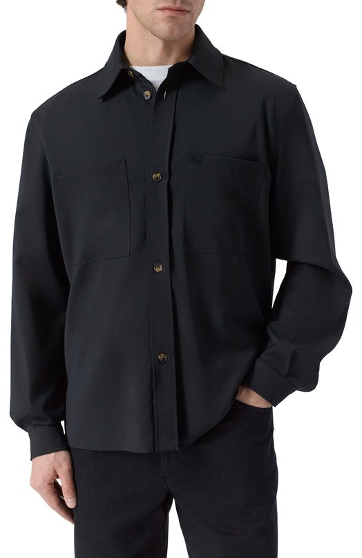 Шерстяная рубашка Laneus F5LAMA0V123 Чёрный  F5LAMA0V123 Фото 3