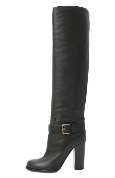 Кожаные сапоги moss 105 DOLCE & GABBANA черного цвета по цене 249500 руб., арт. CU1222/A0831, фото 4 Кожаные сапоги moss 105 DOLCE & GABBANA, арт. CU1222/A0831, фото 4