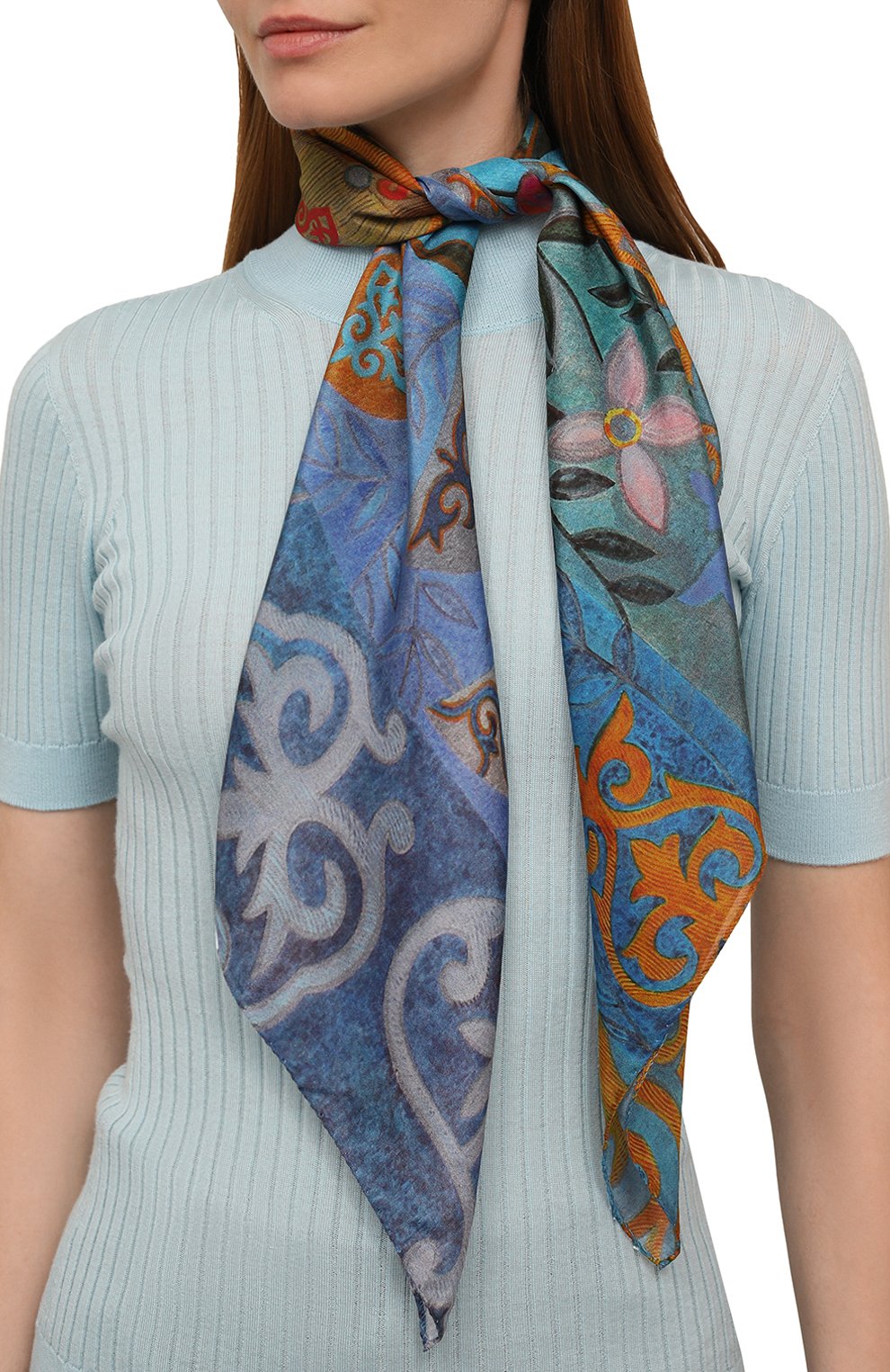 Шелковый платок праздник весны GOURJI, арт. 91150237/442191172, фото 2