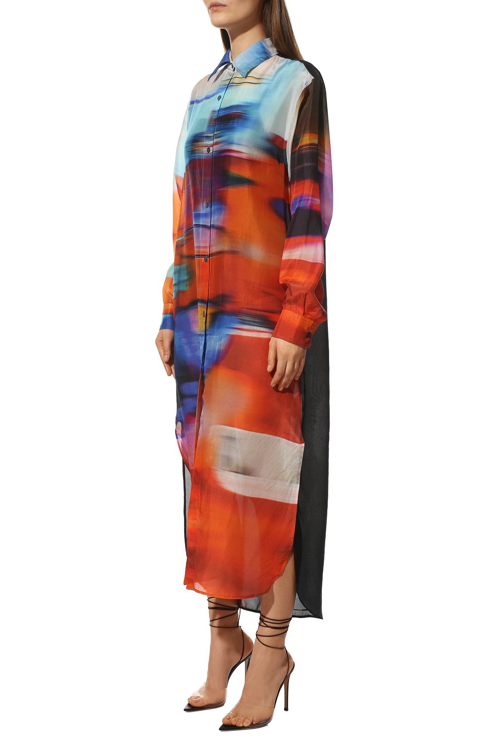 Шелковое платье DRIES VAN NOTEN разноцветного цвета по цене 120500 руб., арт. 221-011034-4335, фото 3 Шелковое платье DRIES VAN NOTEN, арт. 221-011034-4335, фото 3