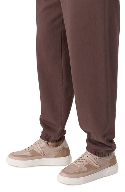 Кожаные кеды leo 855 INUIKII бежевого цвета по цене 34050 руб., арт. 50102-055, фото 3 Кожаные кеды leo 855 INUIKII, арт. 50102-055, фото 3