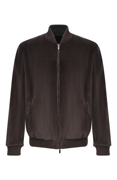 Бомбер из меха норки KITON серого цвета по цене 2515000 руб., арт. UW0819V03S22, фото 1 Бомбер из меха норки KITON, арт. UW0819V03S22, фото 1