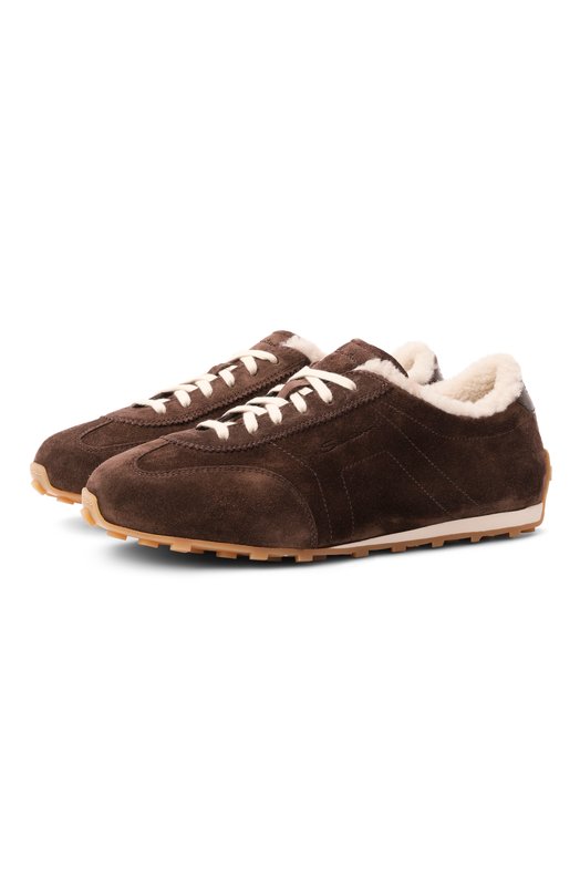 Замшевые кроссовки Santoni WBGG61297BIFPDYX Коричневый WBGG61297BIFPDYX