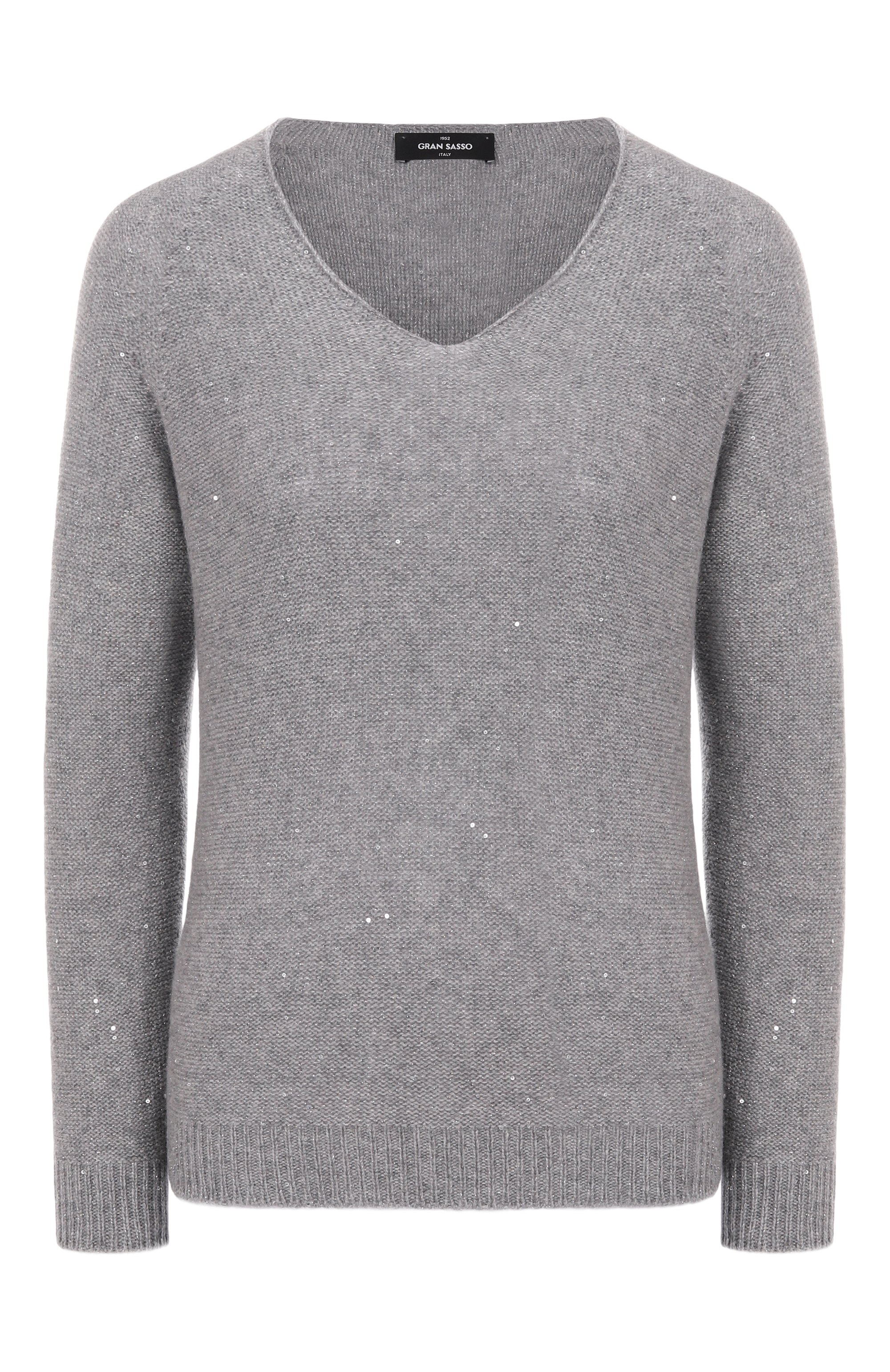 Пуловер из шерсти и кашемира GRAN SASSO серого цвета по цене 44600 руб., арт. 14203/33003, фото 1 Пуловер из шерсти и кашемира GRAN SASSO, арт. 14203/33003, фото 1