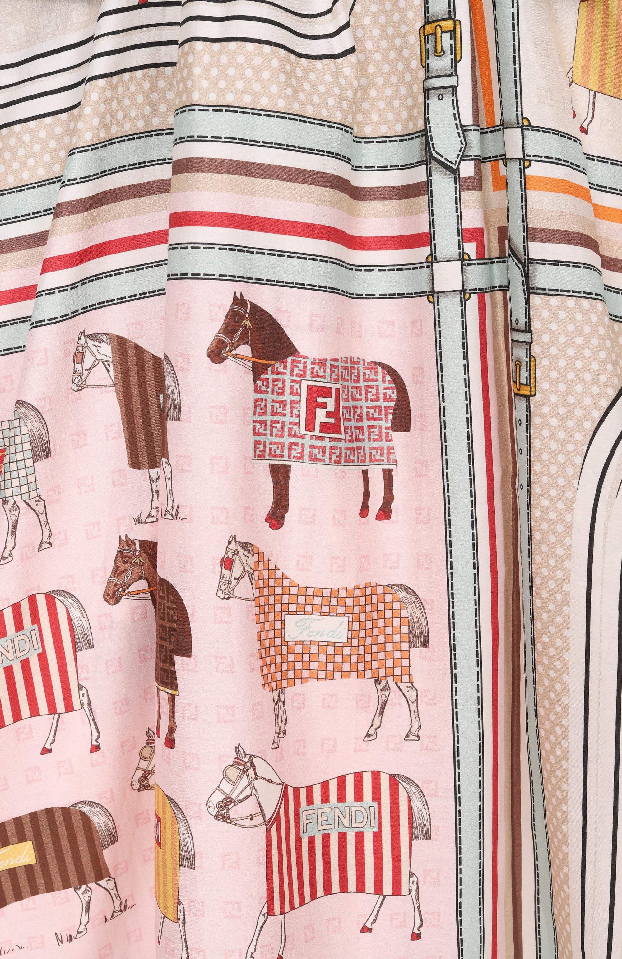Платье из хлопка и шелка FENDI, арт. JFB838/AVVY/3A-6A, фото 3