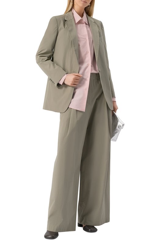 Хлопковые брюки Dries Van Noten 251-010909-1374 Серый  251-010909-1374 Фото 2