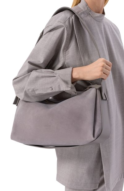 Сумка scorpius NEOUS серого цвета по цене 121000 руб., арт. 00017/SUEDE/LEATHER, фото 2 Сумка scorpius NEOUS, арт. 00017/SUEDE/LEATHER, фото 2