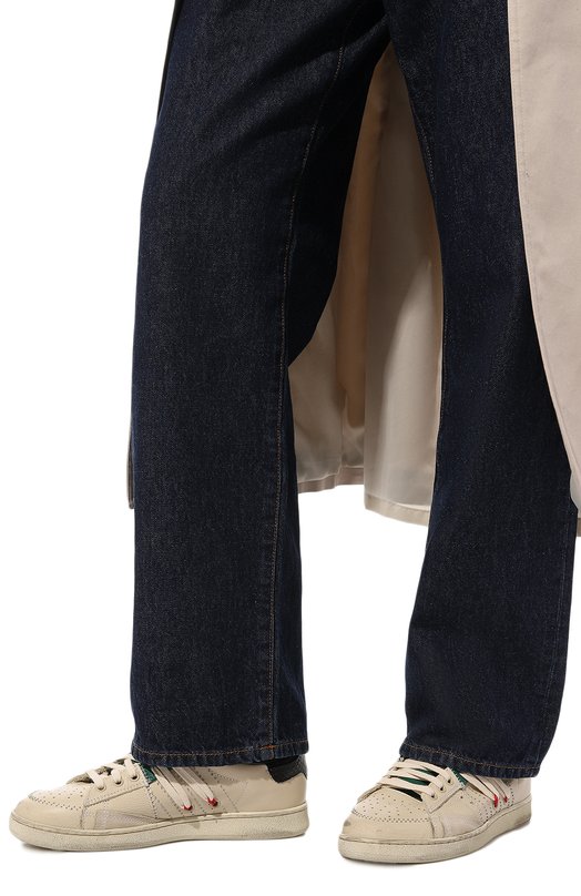 Кожаные кеды Hidnander Кремовый, фото 3