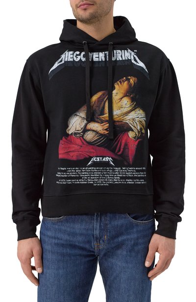 Хлопковое худи DIEGO VENTURINO, арт. DVFLHDVE, фото 3