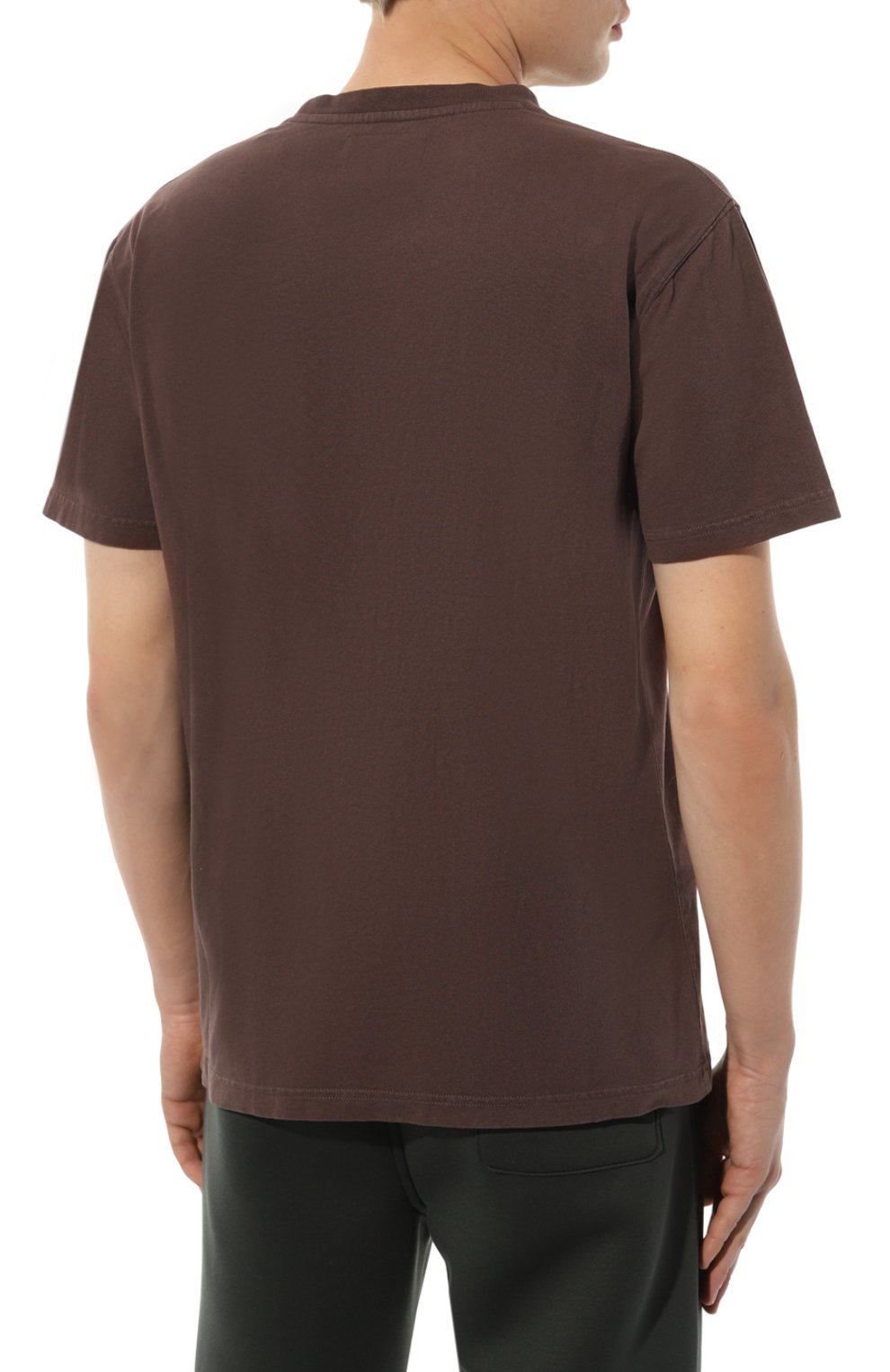 Хлопковая футболка MC2 SAINT BARTH темно-коричневого цвета по цене 7420 руб., арт. STBM/ARN0TT/00339E, фото 4 Хлопковая футболка MC2 SAINT BARTH, арт. STBM/ARN0TT/00339E, фото 4