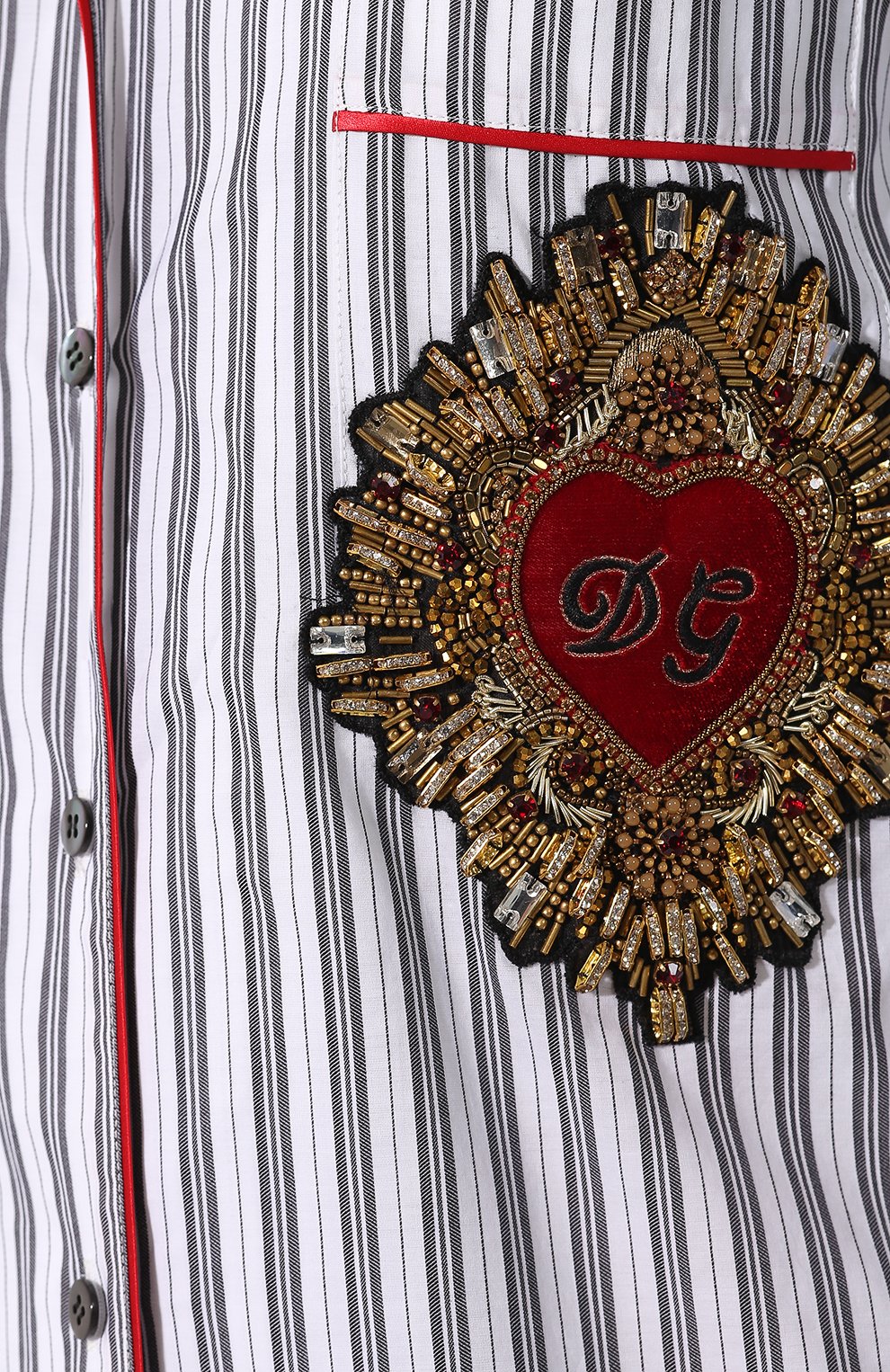 Рубашка из смеси хлопка и шелка DOLCE & GABBANA светло-серого цвета по цене 136500 руб., арт. F5G56Z/FB5M5, фото 5 Рубашка из смеси хлопка и шелка DOLCE & GABBANA, арт. F5G56Z/FB5M5, фото 5