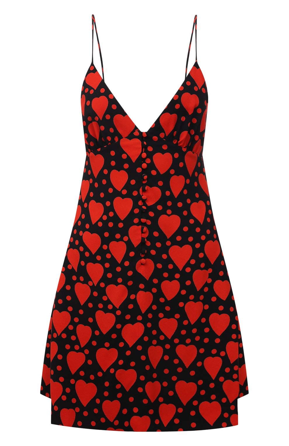 Платье из вискозы SAINT LAURENT красного цвета по цене 164000 руб., арт. 665640/Y3C91, фото 1 Платье из вискозы SAINT LAURENT, арт. 665640/Y3C91, фото 1