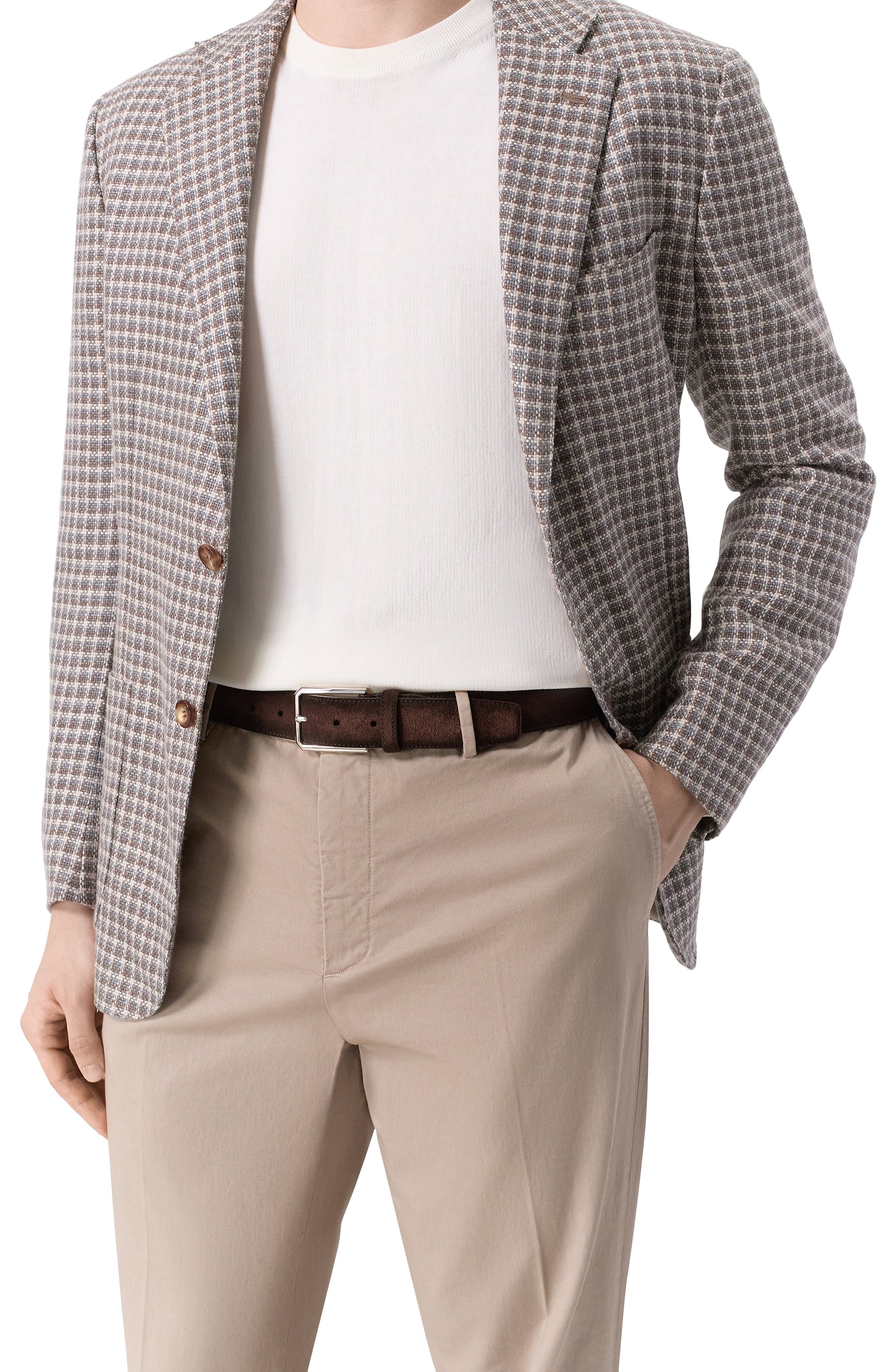 Замшевый ремень SANTONI, арт. CM35VC003B91EACD, фото 2