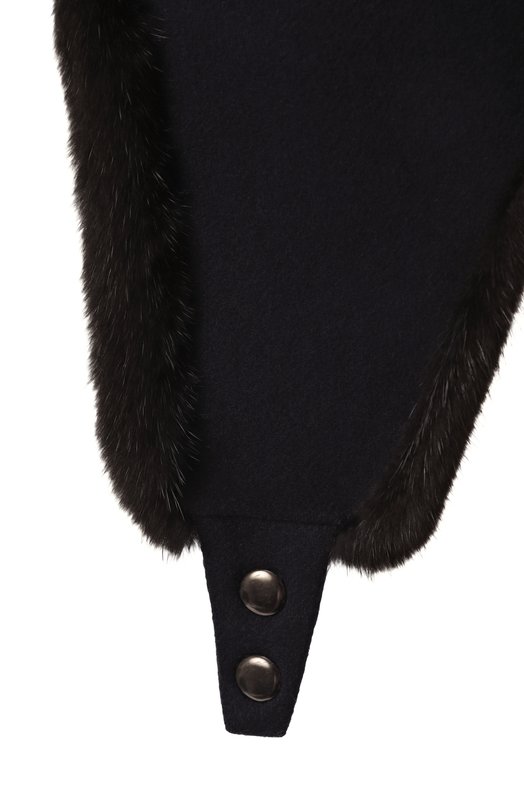 Шапка-ушанка с отделкой из норки VICTORIA KUSENKOVA 099102885153 Синий  099102885153 Фото 4