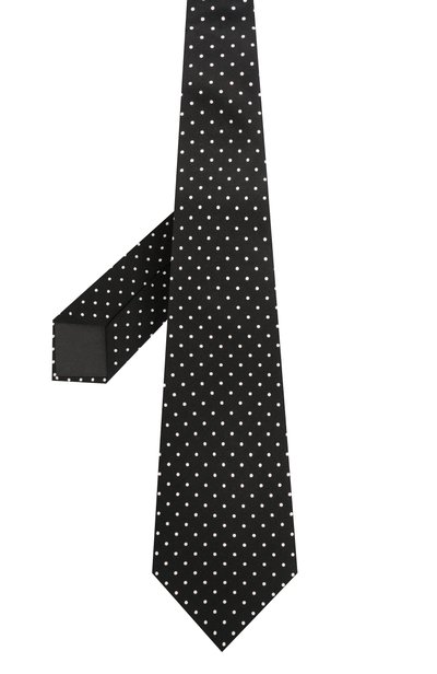 Шелковый галстук DOLCE & GABBANA черного цвета по цене 49950 руб., арт. GT160E/G0WXD, фото 3 Шелковый галстук DOLCE & GABBANA, арт. GT160E/G0WXD, фото 3