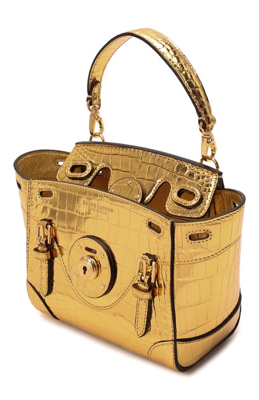 

Сумка Ricky 18 из кожи аллигатора Ralph Lauren, Золотой
