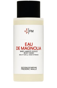 Гель для душа eau de magnolia (200ml) FREDERIC MALLE бесцветного цвета, арт. 3700135008137 | Фото 1 (Материал внутренний: Не назначено; Назначение: Для тела; Региональные ограничения белый список (Axapta Mercury): Не проставлено; Нос: Не проставлено; Тип продукта: Гели; Статус проверки: Проверена категория)