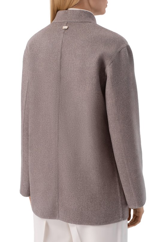 Кашемировое полупальто Agnona TF1005E/D7028E Бежевый  TF1005E/D7028E Фото 4