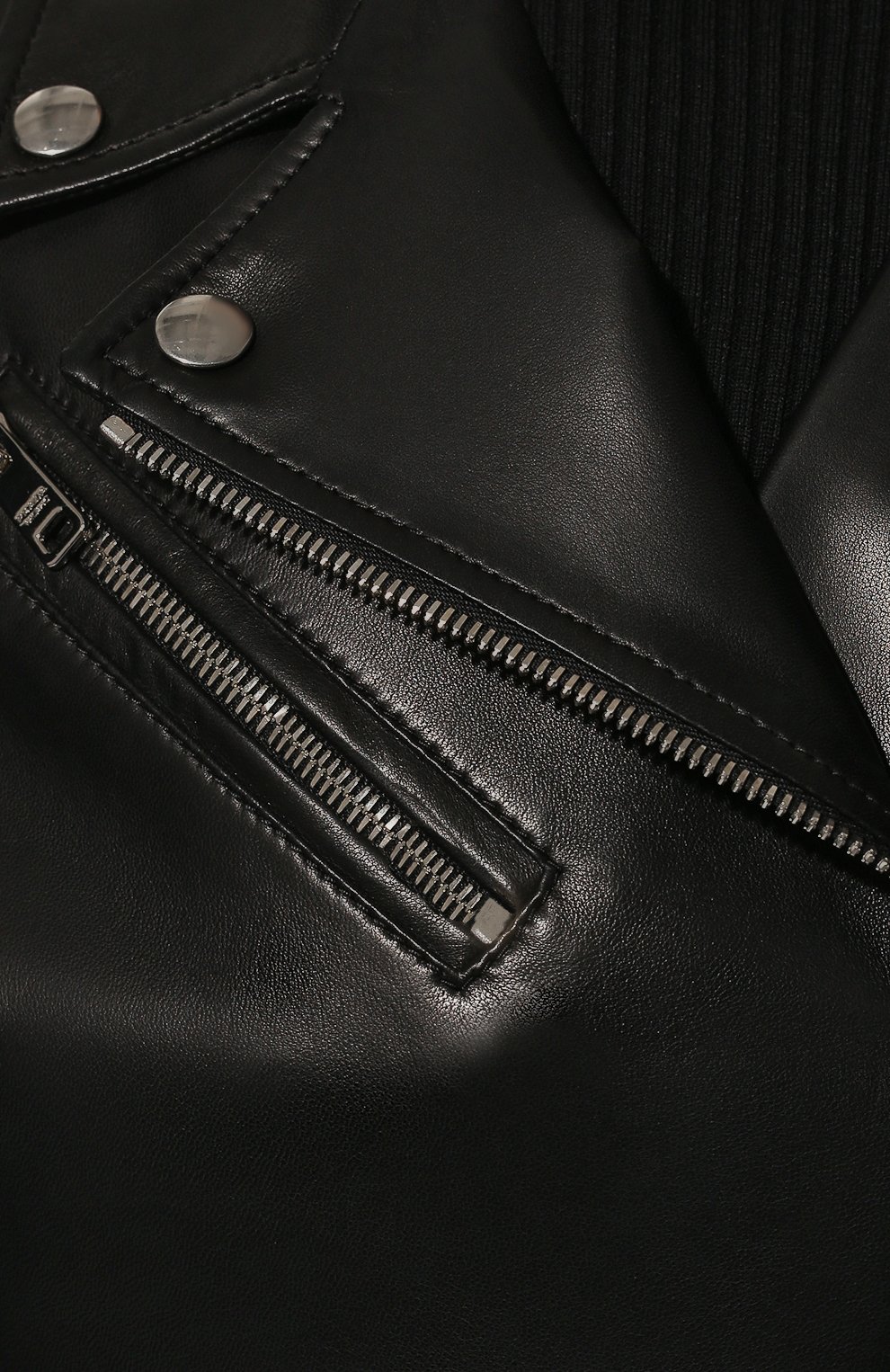Кожаная куртка PRADA черного цвета по цене 420000 руб., арт. 58982A-08P-F0002, фото 5 Кожаная куртка PRADA, арт. 58982A-08P-F0002, фото 5