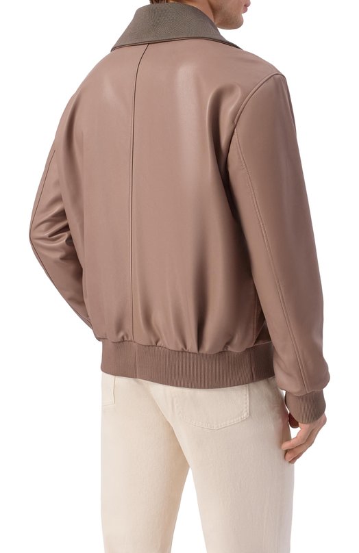 Кожаный бомбер MVST M26.2PM.L006/L011 NAPPA CREAM Бежевый  M26.2PM.L006/L011 NAPPA CREAM Фото 4