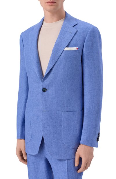 Льняной костюм KITON голубого цвета по цене 995000 руб., арт. UA81K0644G, фото 2 Льняной костюм KITON, арт. UA81K0644G, фото 2
