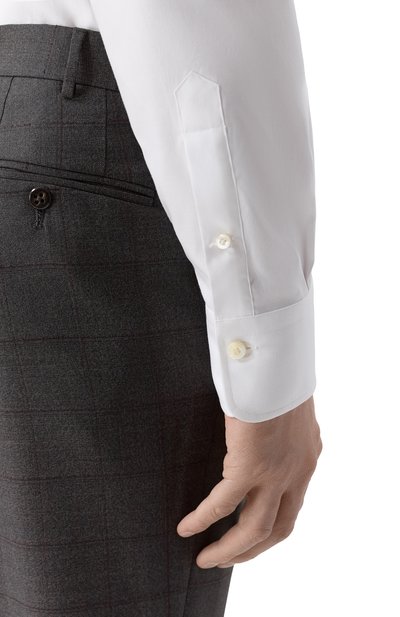 Хлопковая сорочка ALESSANDRO GHERARDI белого цвета по цене 35250 руб., арт. BR1-2G-7T/M041, фото 5 Хлопковая сорочка ALESSANDRO GHERARDI, арт. BR1-2G-7T/M041, фото 5