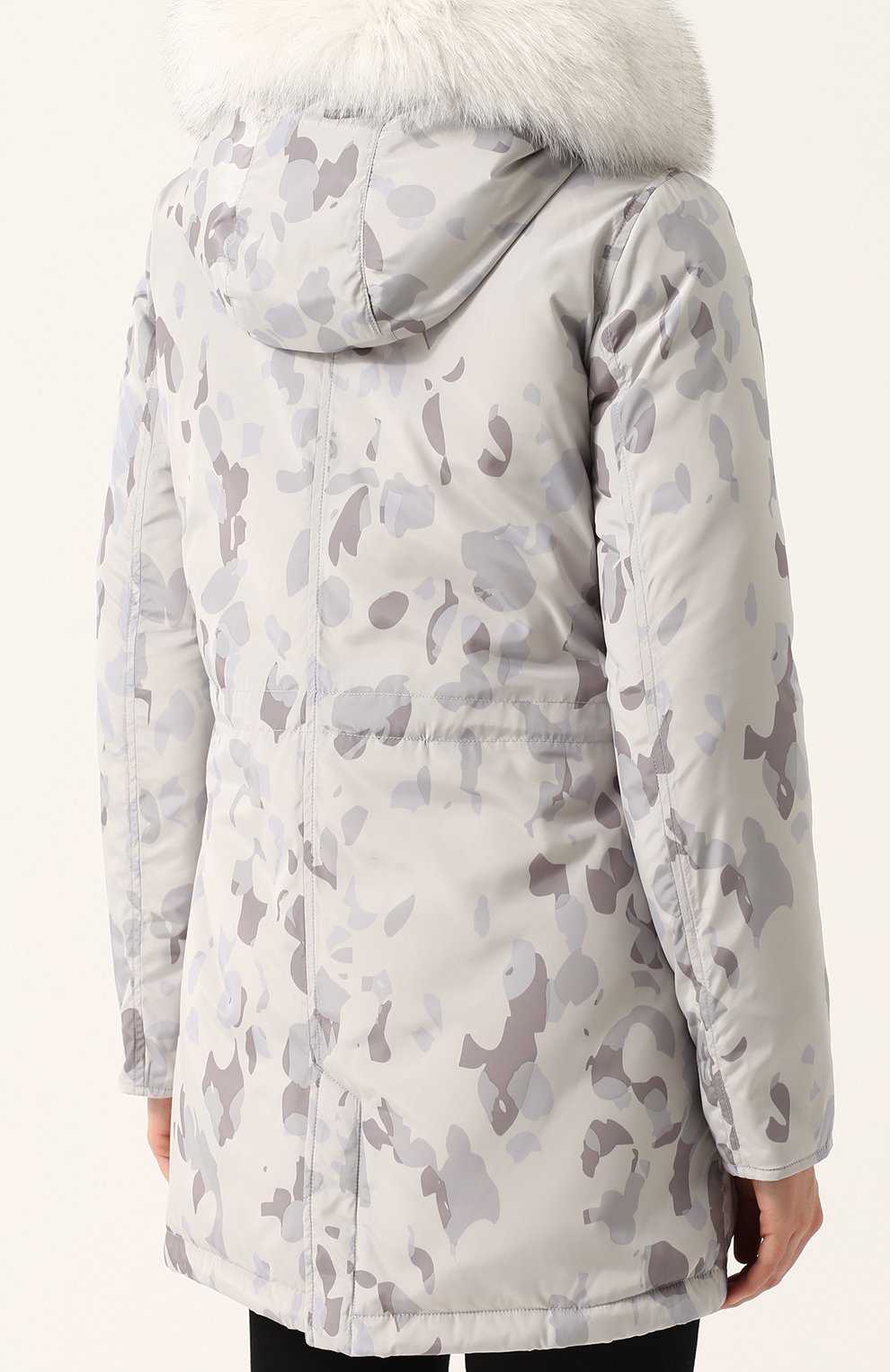 Пуховая парка с принтом и меховой отделкой капюшоном WOOLRICH, арт. WWCPS2534/SM02, фото 4