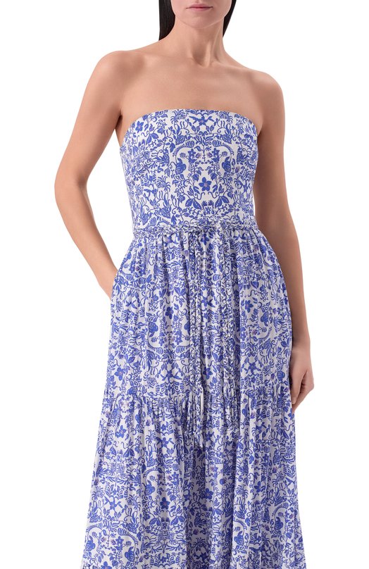 Платье из вискозы Poupette St Barth WTMR26LVPTWU Синий  WTMR26LVPTWU Фото 4