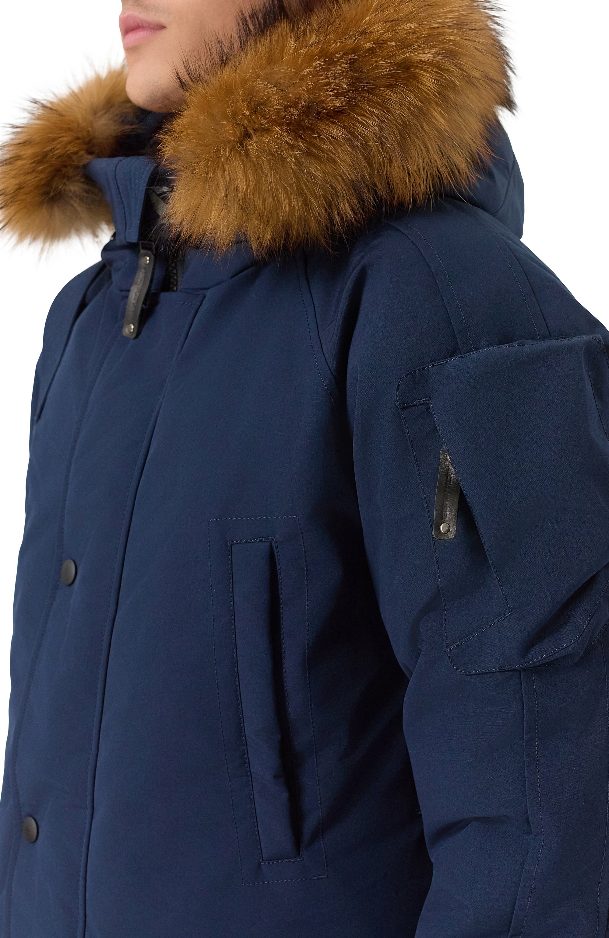 Пуховик с меховой отделкой ARCTIC EXPLORER, арт. MIR_NAVY, фото 5