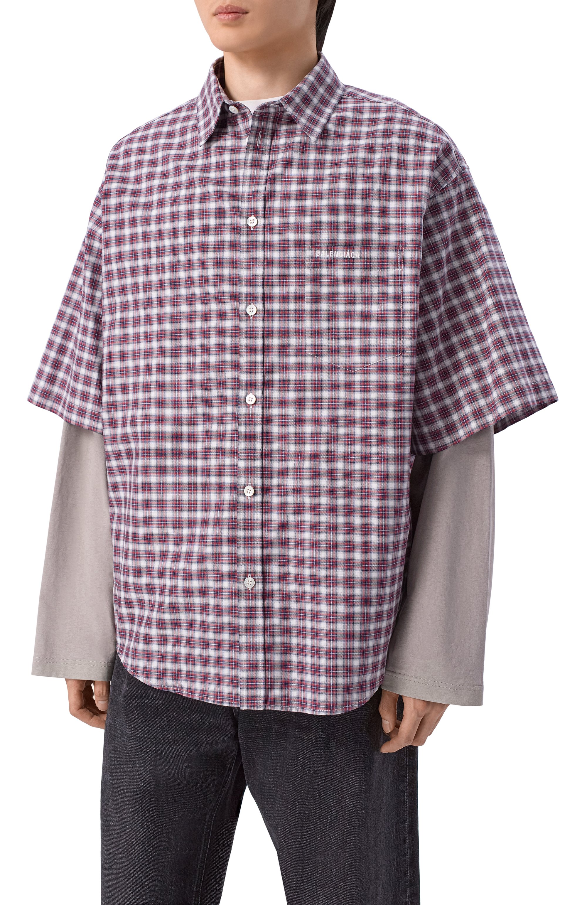 Хлопковая рубашка BALENCIAGA, арт. 866543/TUM17,  фото 3