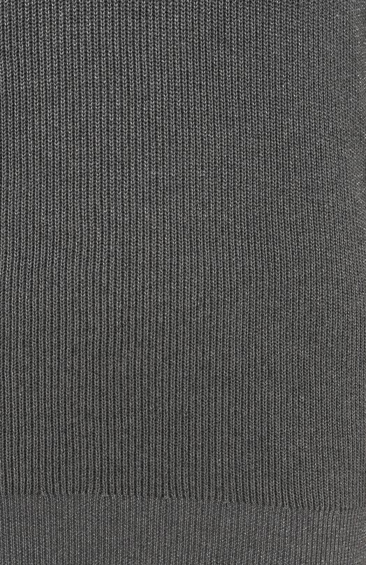 Свитер из хлопка и вискозы Brunello Cucinelli MAZ260200P Серый  MAZ260200P Фото 6
