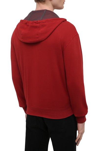 Хлопковая толстовка ZEGNA красного цвета по цене 49950 руб., арт. VW413/ZZ813, фото 4 Хлопковая толстовка ZEGNA, арт. VW413/ZZ813, фото 4