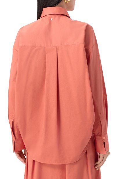 Хлопковая рубашка LORENA ANTONIAZZI кораллового цвета по цене 68750 руб., арт. P2556CA01A/4818, фото 4 Хлопковая рубашка LORENA ANTONIAZZI, арт. P2556CA01A/4818, фото 4