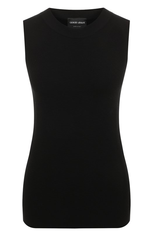 Топ из вискозы Giorgio Armani 8NAH30/AM05Z Чёрный 8NAH30/AM05Z