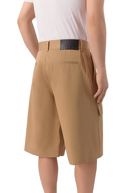 Хлопковые шорты MSGM бежевого цвета по цене 39050 руб., арт. 4040MB03/267104, фото 4 Хлопковые шорты MSGM, арт. 4040MB03/267104, фото 4