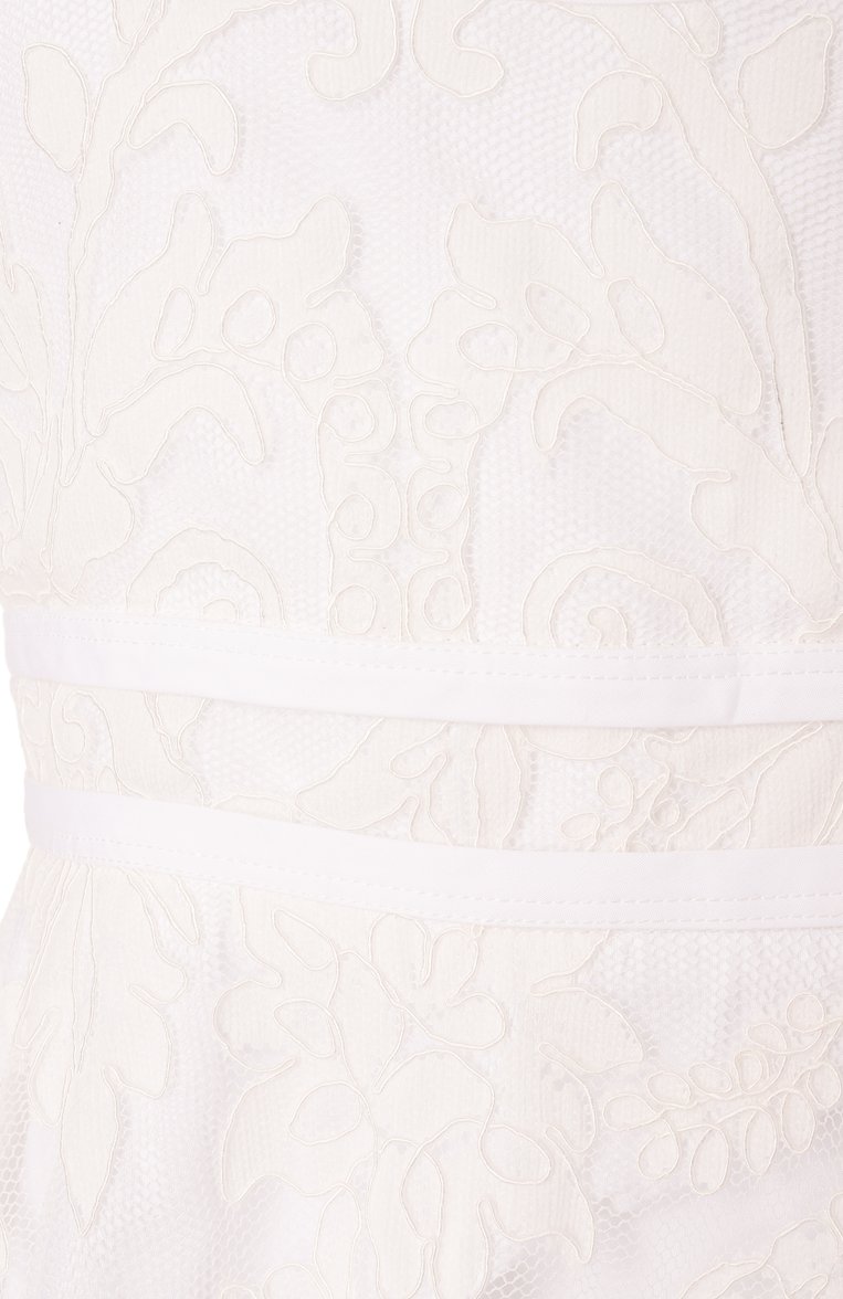 Женское платье GIAMBATTISTA VALLI белого цвета, арт. 25SSPVCA5020-02STA | Фото 6 (Длина Ж (юбки, платья, шорты): Миди; Стили: Кэжуэл; Женское Кросс-КТ: Платье-одежда; Рукава: Без рукавов; Случай: Повседневный; Материал внешний: Синтетический материал)