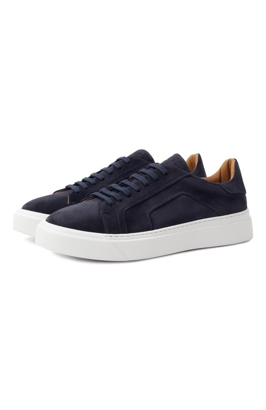 Замшевые кеды Kiton USSA268N0127902 Синий USSA268N0127902