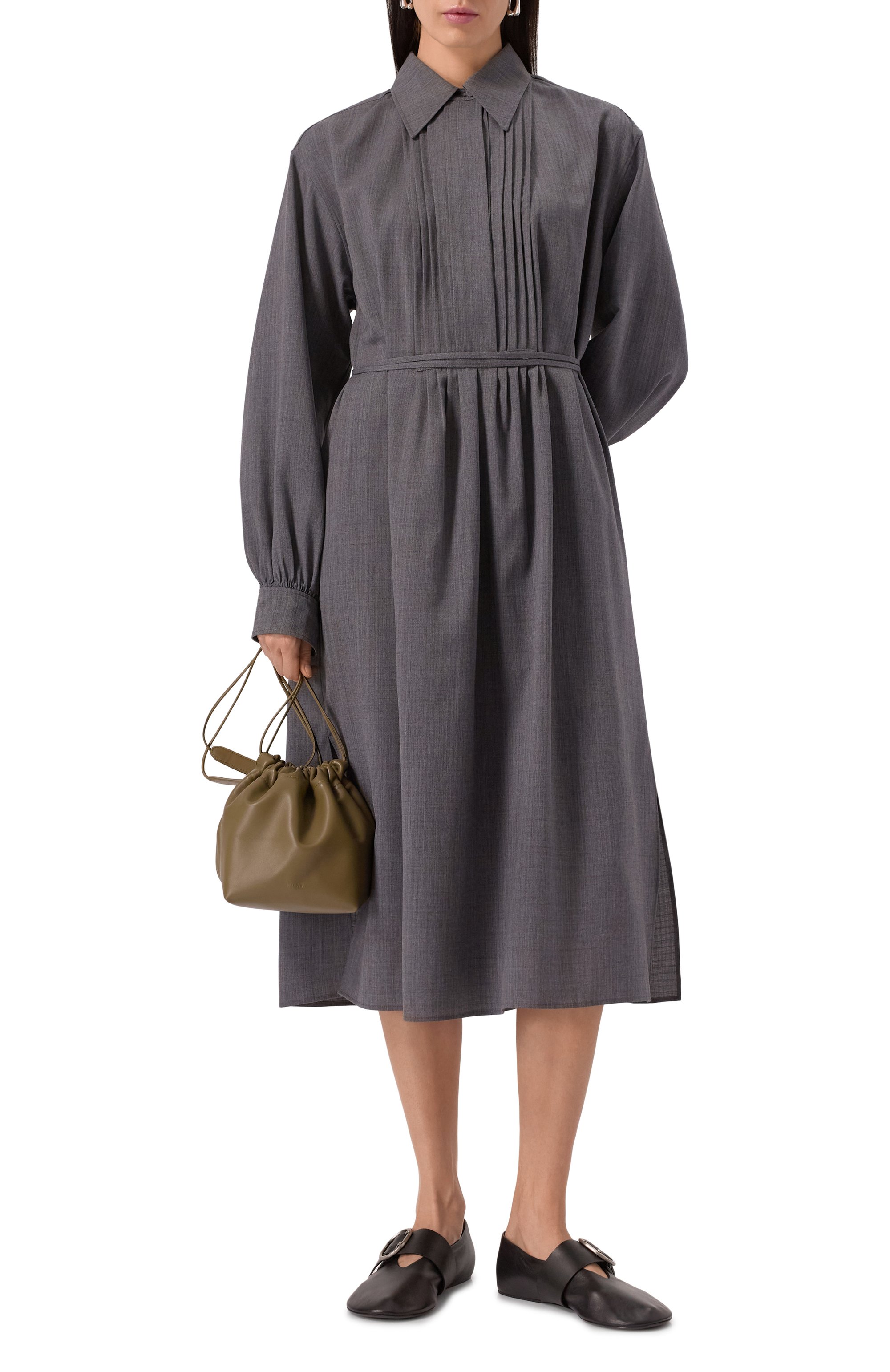 Кожаные балетки JIL SANDER черного цвета по цене 120500 руб., арт. J15WZ0031/P8175, фото 2 Кожаные балетки JIL SANDER, арт. J15WZ0031/P8175, фото 2