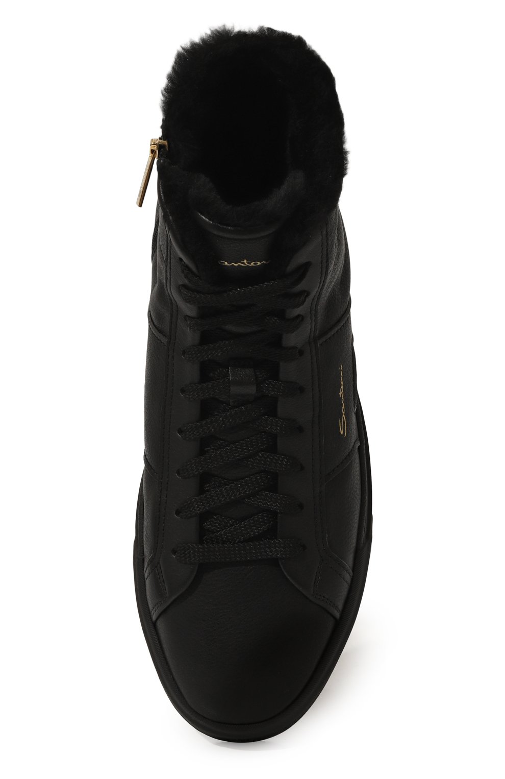 Кожаные кеды gloria SANTONI, арт. MBGG21932NE0PATF, фото 6