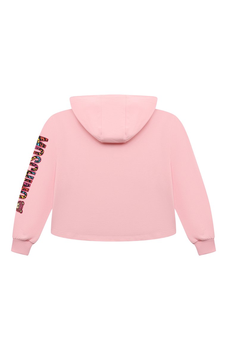 Детская спортивный костюм MOSCHINO светло-р�озового цвета, арт. HDK02W/LDA00/10-14 | Фото 3 (Рукава: Длинные; Материал внешний: Хлопок; Девочки Кросс-КТ: Костюмы-спорт; Ростовка одежда: 12 лет | 152 см, 10 - 11 лет | 140 - 146см)