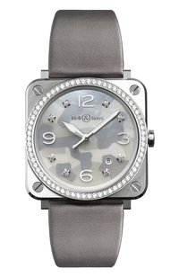 Часы grey camouflage diamonds BELL AND ROSS бесцветного цвета по цене 962000 руб., арт. BRS-CAMO-ST-LGD, фото 1 Часы grey camouflage diamonds BELL AND ROSS, арт. BRS-CAMO-ST-LGD, фото 1
