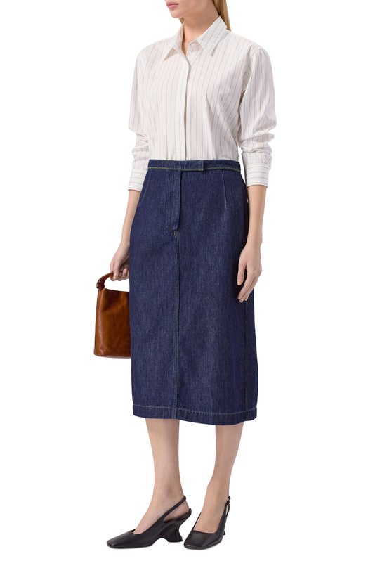 Хлопковая рубашка Dries Van Noten 252-010701-2021 Белый  252-010701-2021 Фото 2