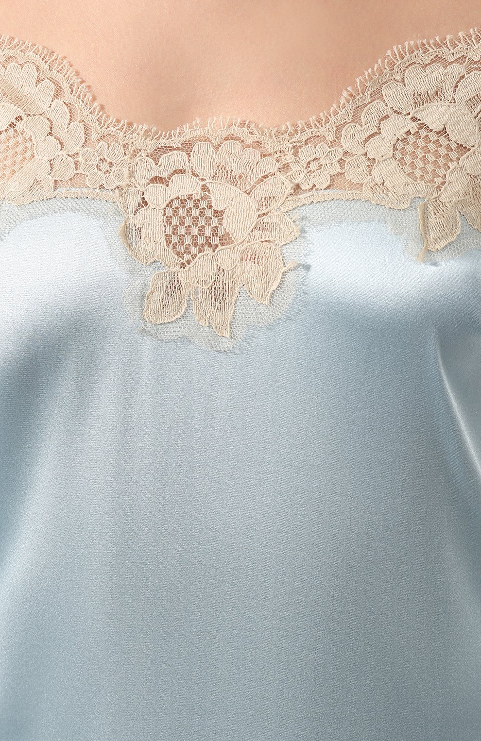Сорочка из смеси шелка и хлопка DOLCE & GABBANA голубого цвета по цене 65350 руб., арт. 06A00T/FUAD8, фото 5 Сорочка из смеси шелка и хлопка DOLCE & GABBANA, арт. 06A00T/FUAD8, фото 5